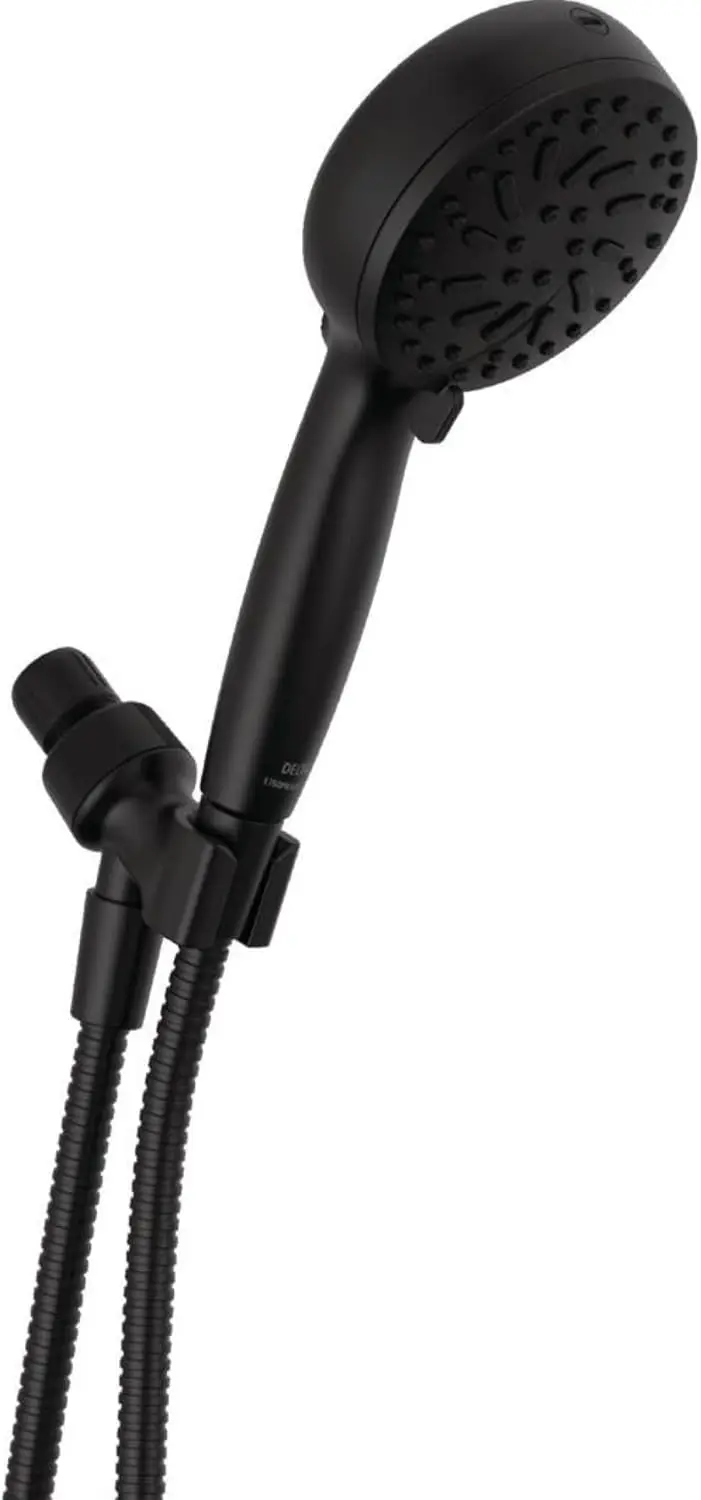 

Matte Black Shower Head with Handheld, High Pressure Spray, 6 Settings for Powerful Cleaning and Wide Coverage