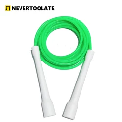 Long CC handle 15cm robust anti break easy hold beginner soft pvc jump rope skip freestyle elevate excersise fitness