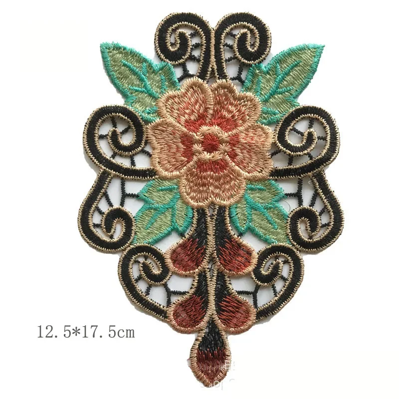 DIY Flower embroidered Patches for Clothing Sew on Embroidery parches ropa  dresses Water soluable floral appliques