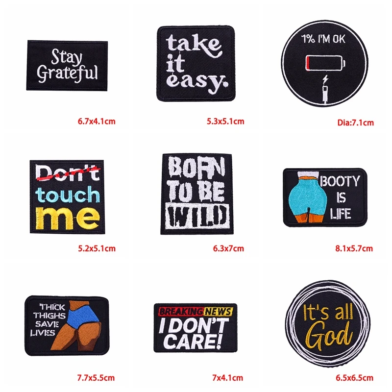 10PCS/Set Letter Embroidery Patch Individuality Fashion Letter Logo Sew Patch Iron On Patches For Clothing Jackets Patch DIY