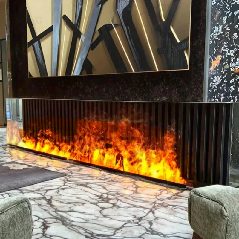 

Высококачественный индивидуальный камин с ручным водяным наполнением, 3D светодиодный цветной пламя Chimenea Electrica Decor, камин и печи
