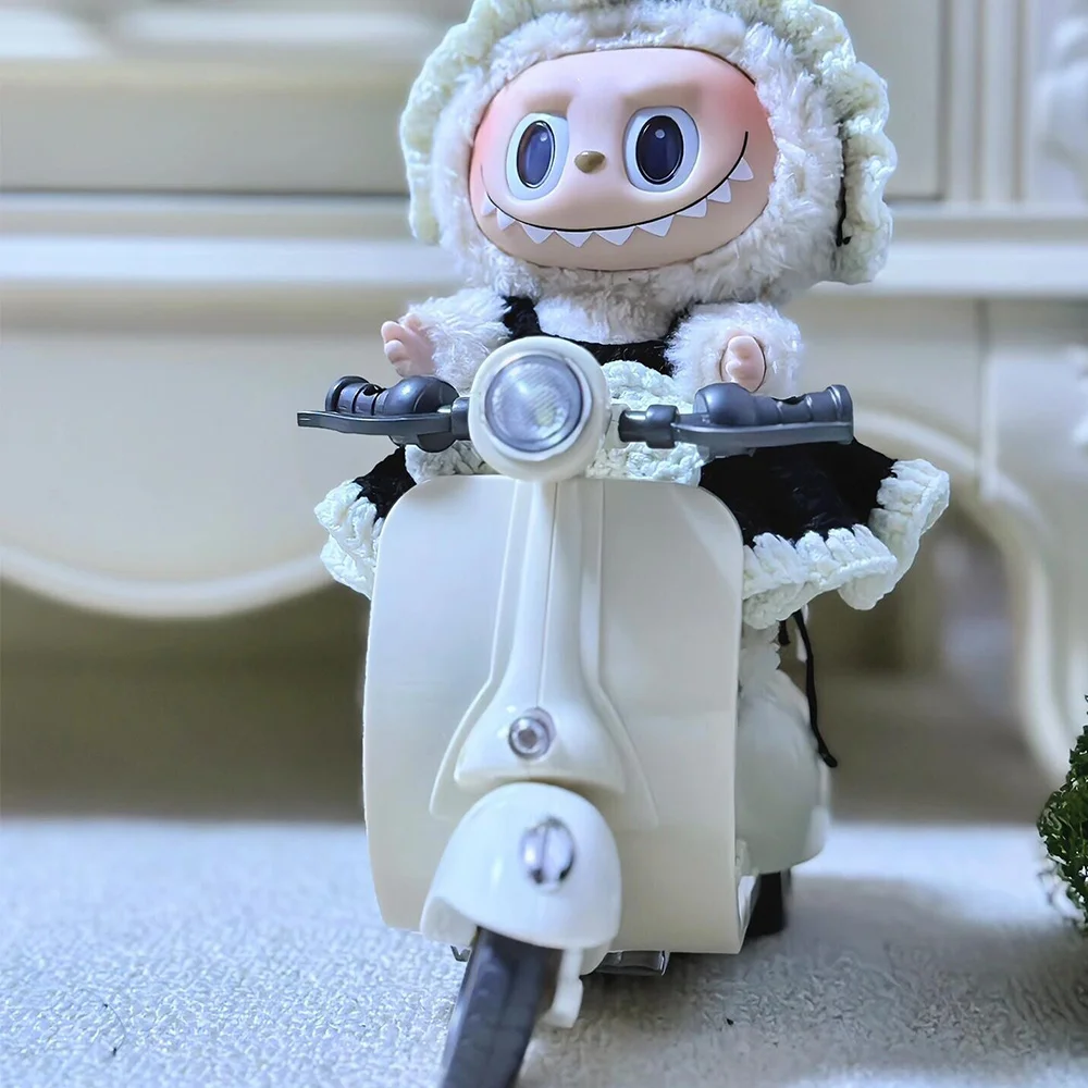 Mini Electric Bike Doll Motorcycle Rotatable Children's Toy For Labubu Toy Motor Creative Doll Accessories