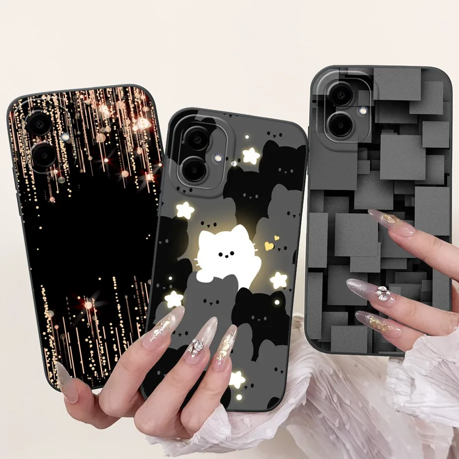For Samsung A06 SM-A065F Case Fashion Soft Silicone Back Cases Panda Marble Moon Night Cat Astronaut Cover Samsung Galaxy A06 view 4