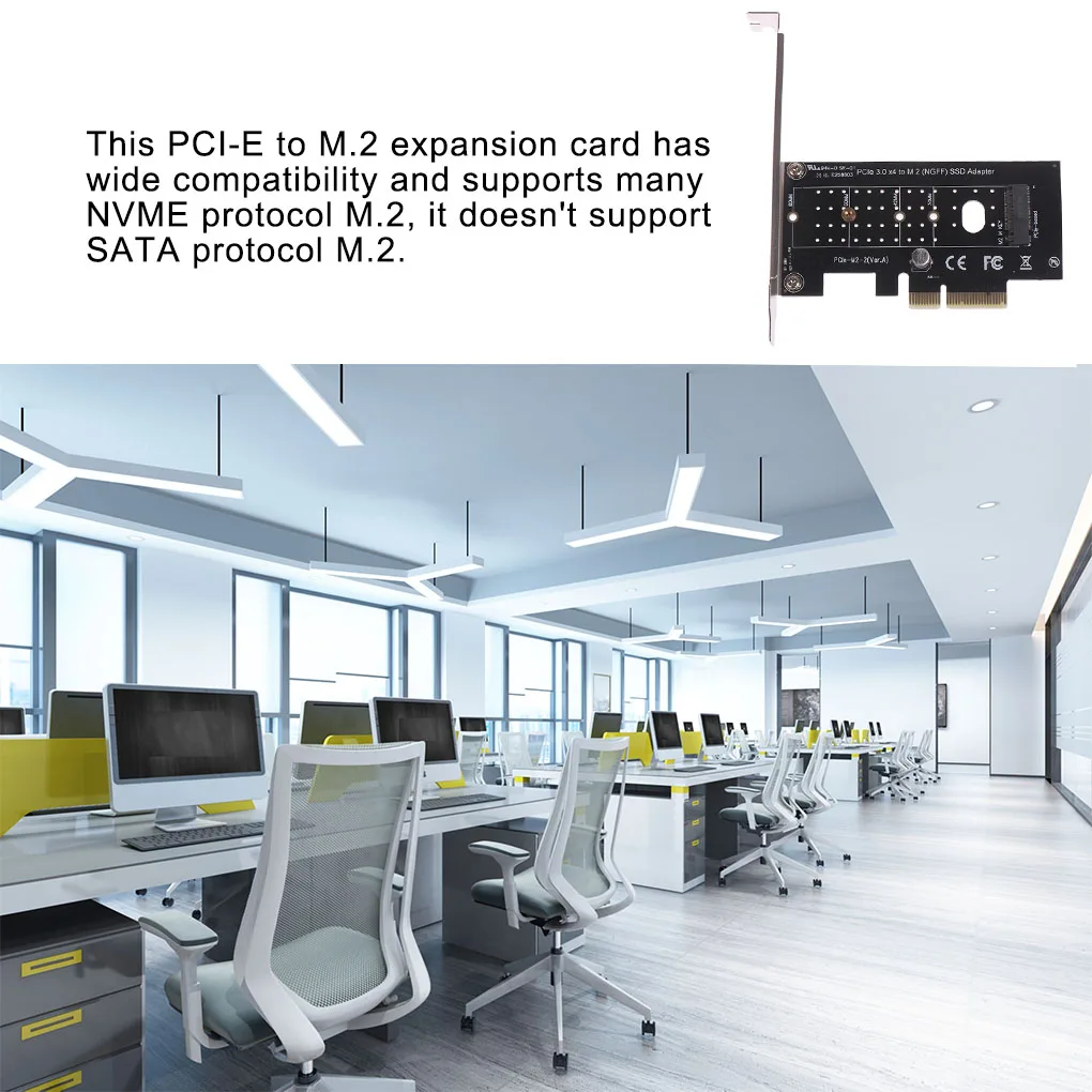 PCI-E to M 2 Expansion Card PCI-E x4 to M 2 NGFF Adapter Riser Card SSD Extender  with 4U Baffle