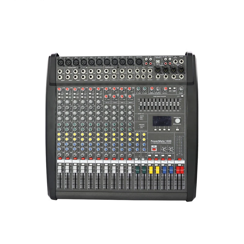 

professional Double DSP effect 1000W 10 Channels Audio mixer Power Usb Reverb Mixing Console for stage