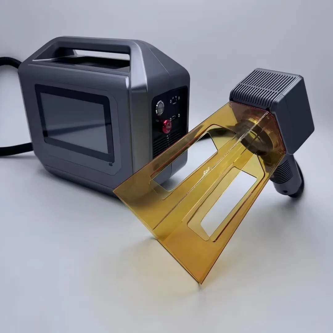 Macchina per marcatura laser portatile in fibra 20W 30W 50W Marcatura di metalli Data Logo Codice immagine Macchina per incisione laser portatile