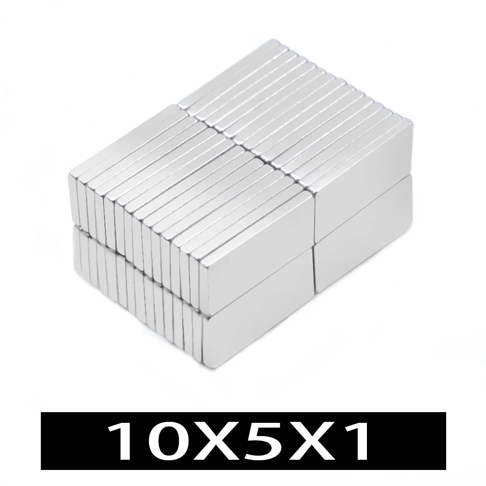 5-1000pcs/lot N35 Rectangular magnet f 10x5x1 mm Super Strong Neodymium magnet 10*5*1 mm NdFeB magnet 10mm x 5mm x 1mm imanes