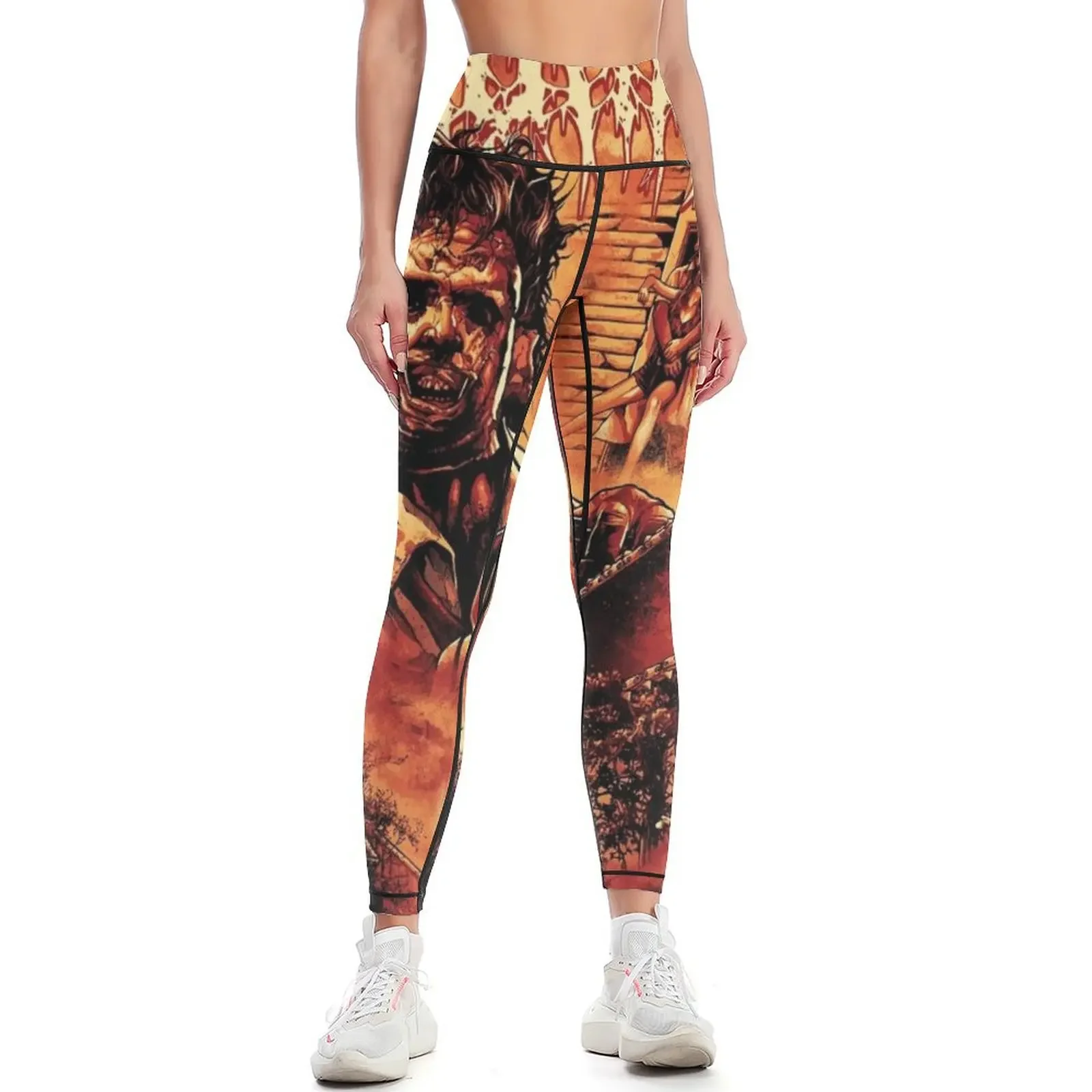 

Horror Chainsaw Leggings Fitness's gym clothes sports tennis for workout shorts Womens Leggings