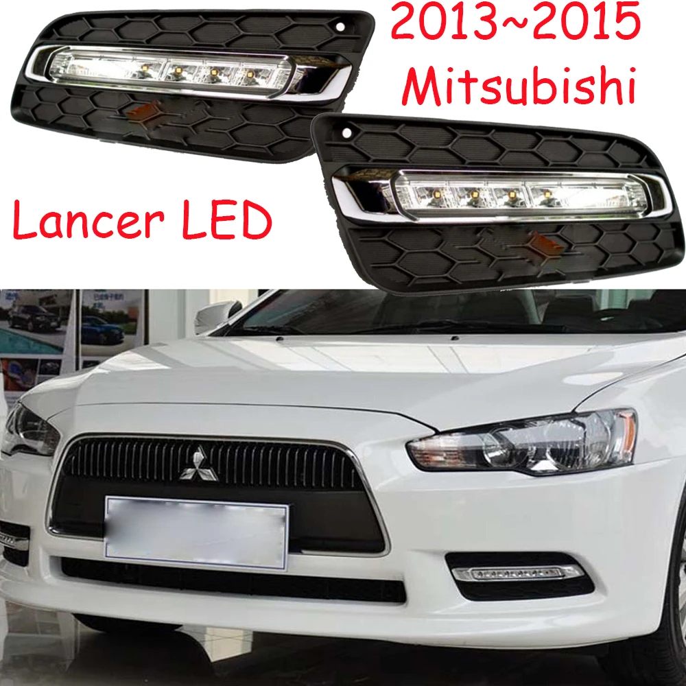 car bumper headlight for Mitsubishi Lancer daytime light 2013~2015y LED DRL for Lancer fog light,Lance fog lamp