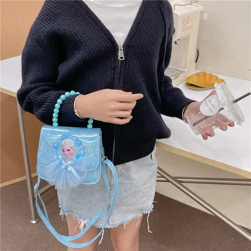 Disney Frozen Crossbody Bags Anime Figure Elsa Sofia Shoulder Bag Cartoon Storage Bags Anime Handbags Kids Toys Christmas Gifts