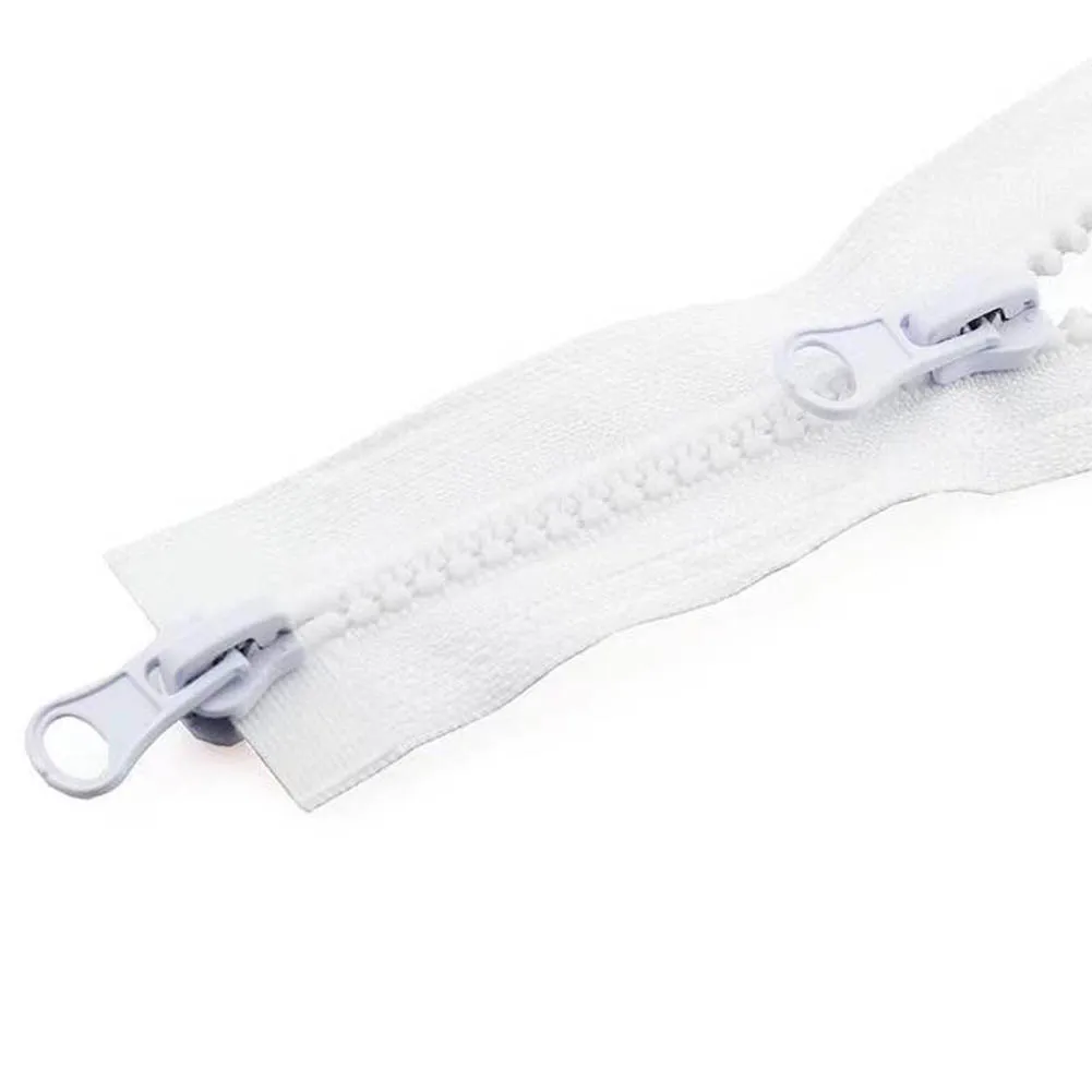 Double Slider Fastener 2 Way Chunky Zip Length 50cm Open End Double Slider Resin Smooth Operation Strong Fastener