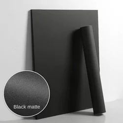 Matte Black Waterproof Thick Vinyl Self Adhesive Wallpaper Muebles Renovation Oil Proof Kitchen Cabinets Armoire PVC Stickers