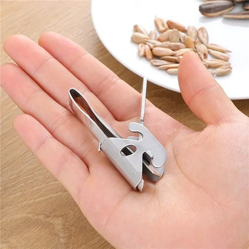 Stainless Steel Nut Sheller Peanut Pincers Melon Seeds Opener Walnut Pine Sheller Pistachio Sunflower Seeds Peeler Kitchen Tools