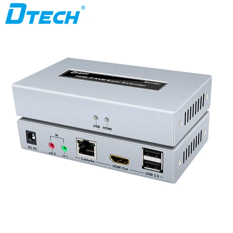 DTECH Producent USB2.0 Cat5e 4K hdmi Kvm Extender 100m hdmi Extenderb z wyjściem audio L/R