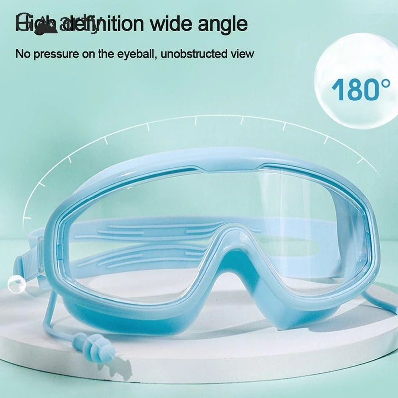 

Водонепроницаемые и противотуманные очки для взрослых, плавательные очки высокого разрешения для мужчин и женщин, большая оправа