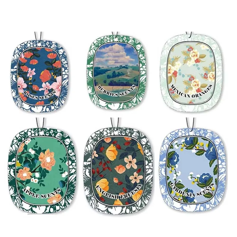 

Car Supplies Air Freshener Anti-flavor Fragrance Paper Hanging Piece Lovable Not Pungent Car Solid Jewelry Car Accessories