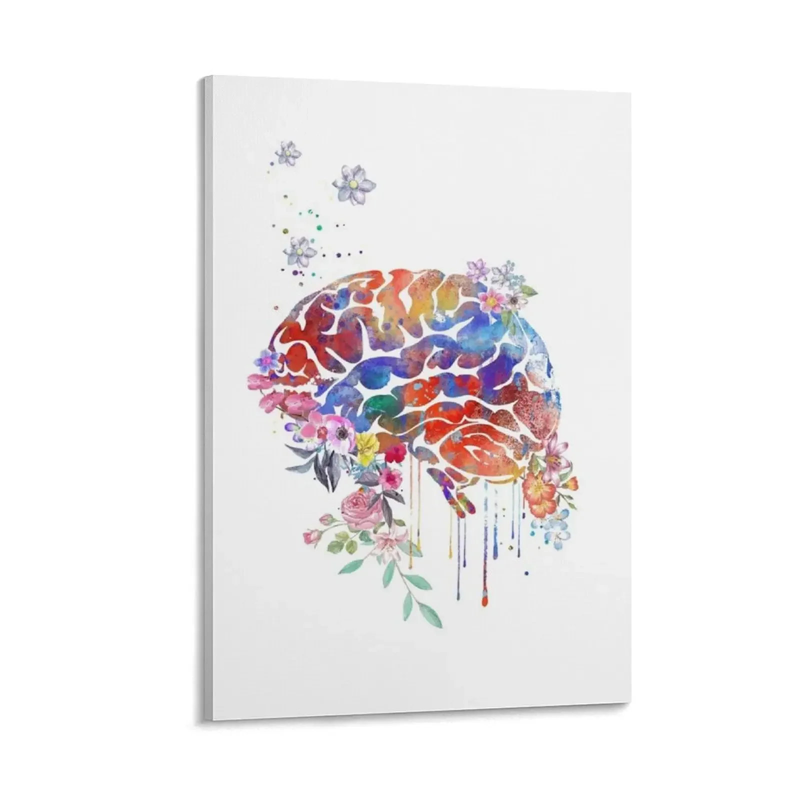 

Brain anatomy, floral brain Canvas Painting wallpapers home decor accessories for home decor posters anime anime poster