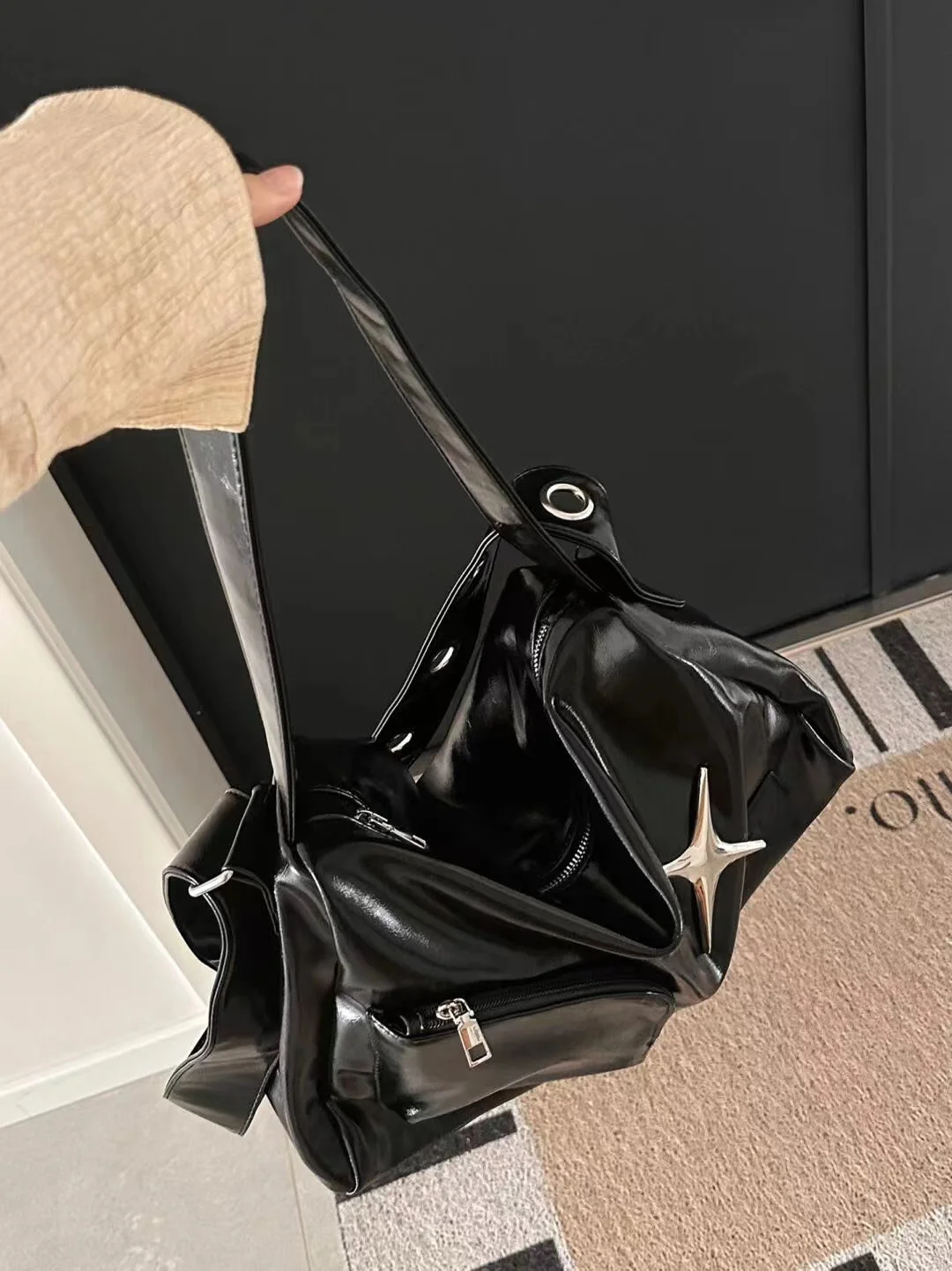 سعة كبيرة ستار المرأة حقائب كتف بسيطة لينة بولي Leather جلد كول بنات حقيبة كروسبودي بلون السفر حقائب اليد النسائية حمل