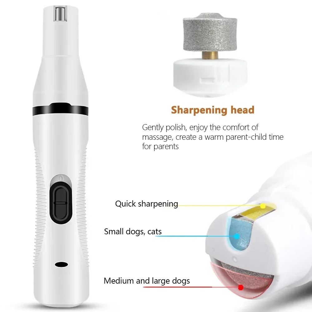 3 in 1 professional Low noise USB rechargeable cordless nail polisher Pet Grooming Kit dog electric hair clipper