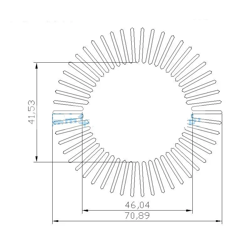 71x41mm Aluminum Alloy Sunflower Radiator LED COB Heat Sink Cooler