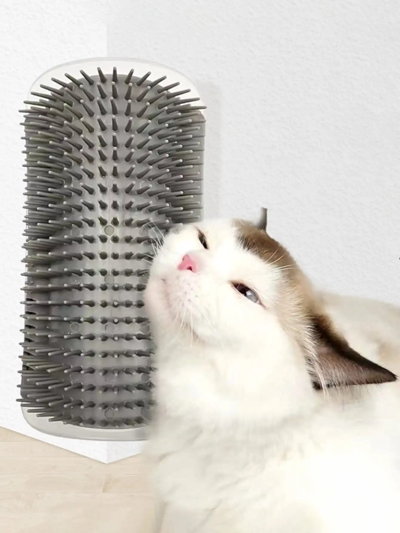 Katzenbürste Kamm Katzenspielzeug mit Katzenminze Katzenwandbürste Ecke Katzenkratzer Massage Selbst Groomer Kamm Haustierbürste Ecke Katzenschrubber