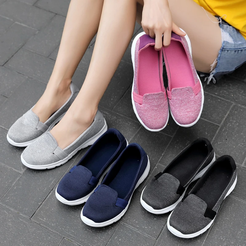 Mocassins Confortables et Décontractés pour Femme, Baskets à Enfiler, Ballerines, Chaussures Plates