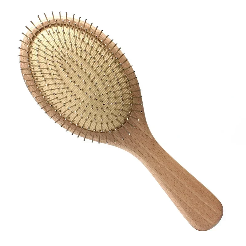 Wooden Steel Needle Air Cushion Comb Hair Brush Pin Hairbrush Scalp Massage Improve Hair Health Wood Paddle Detangling Comb