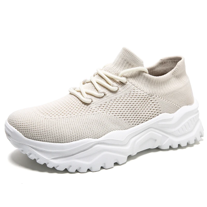 

Women Summer Mesh Sneakers Women's Walking Shoes Platform Breathable Casual Sock Shoes