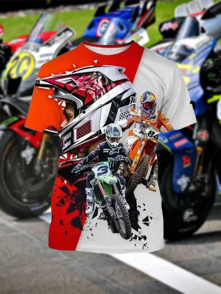 

Men's Summer Berserker Knight 3D Colorful Motorcycle Short Sleeve T-shirt, 100% Polyester, Breathable, Motorcycle-themed T-shirt
