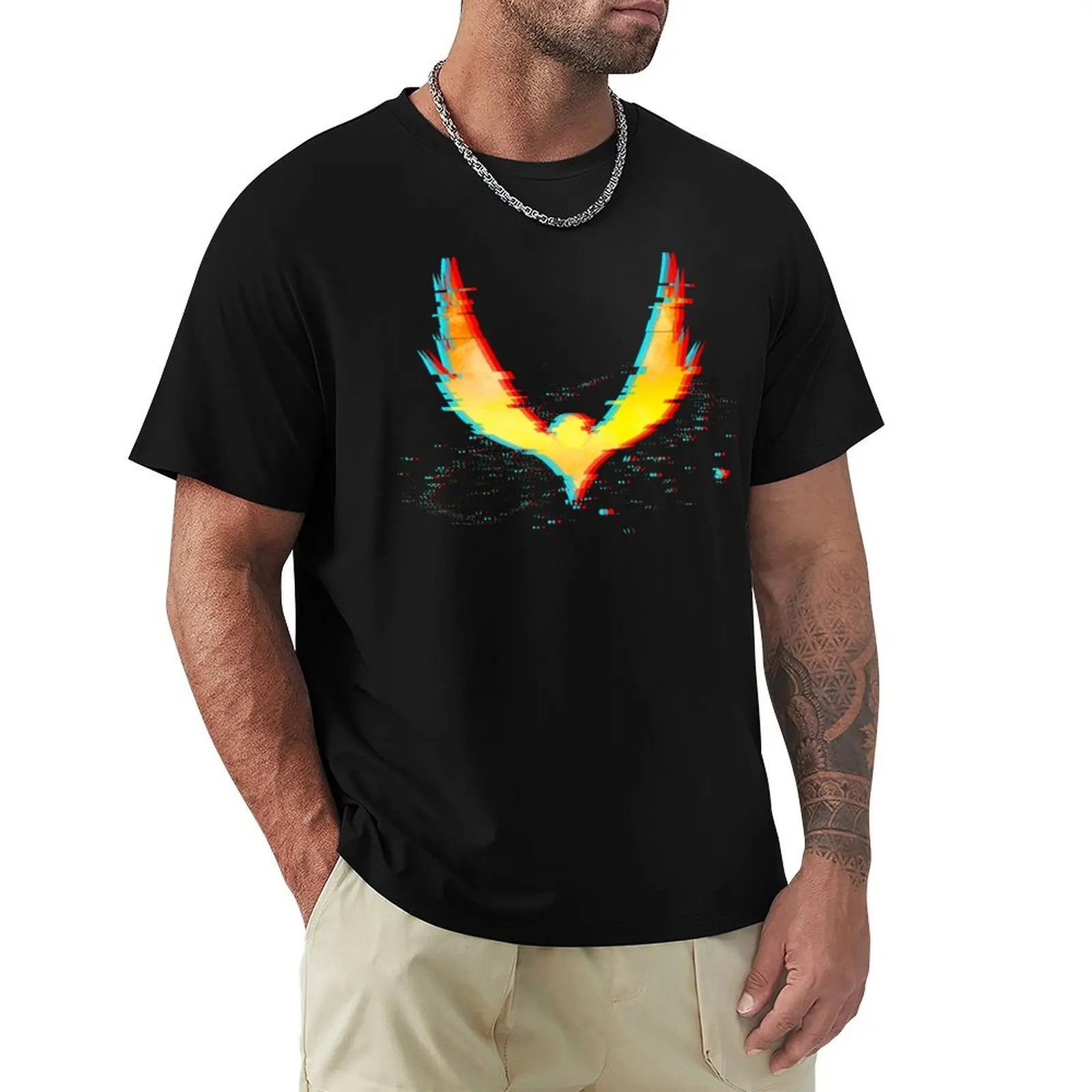 Aethon Books 3D Glitch T-Shirt Breathable Workout Short Sleeve Top