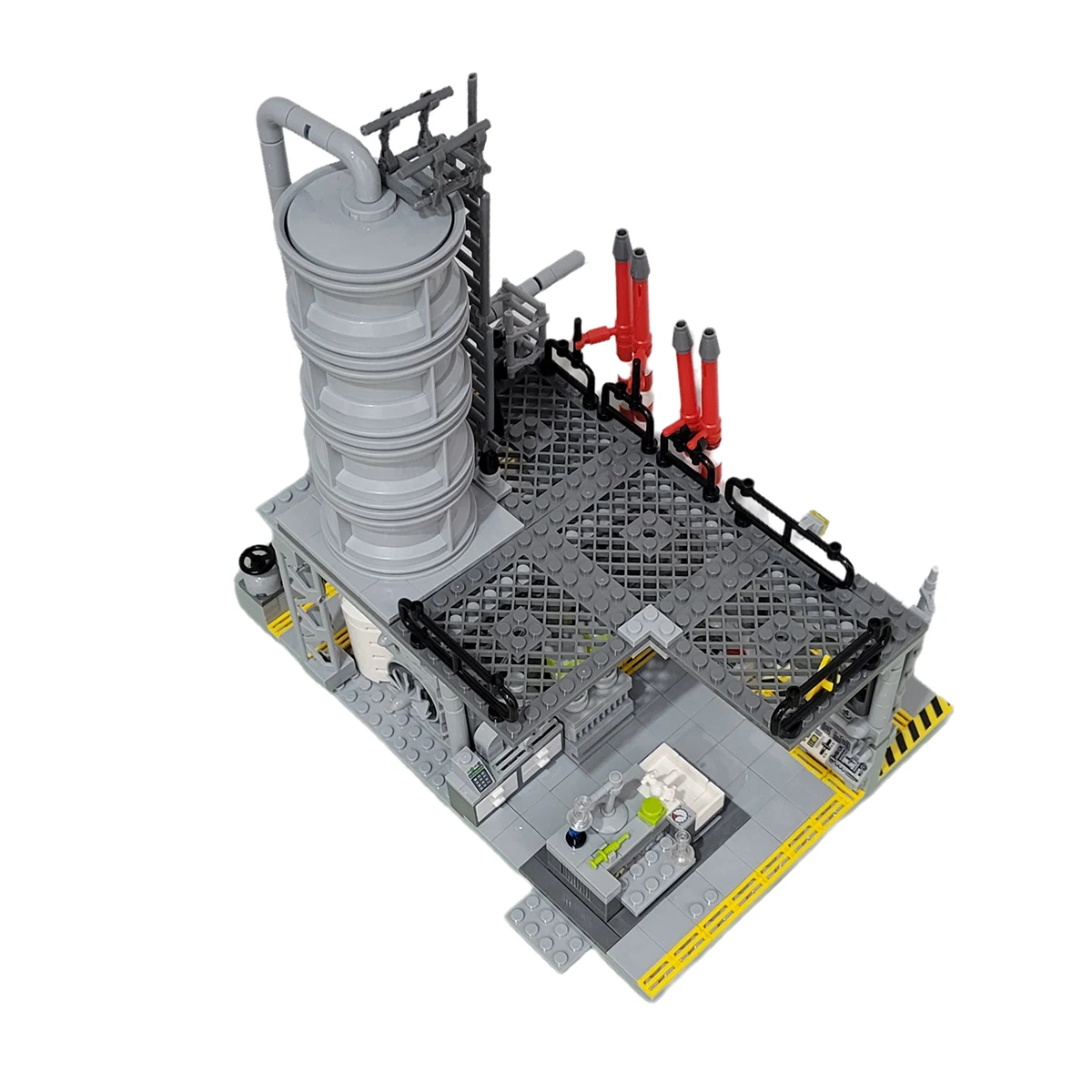 Set di mattoni da città Set di blocchi di costruzione di modello di laboratorio di gas naturale, giocattolo di costruzione di architettura avanzata ad alta difficoltà
