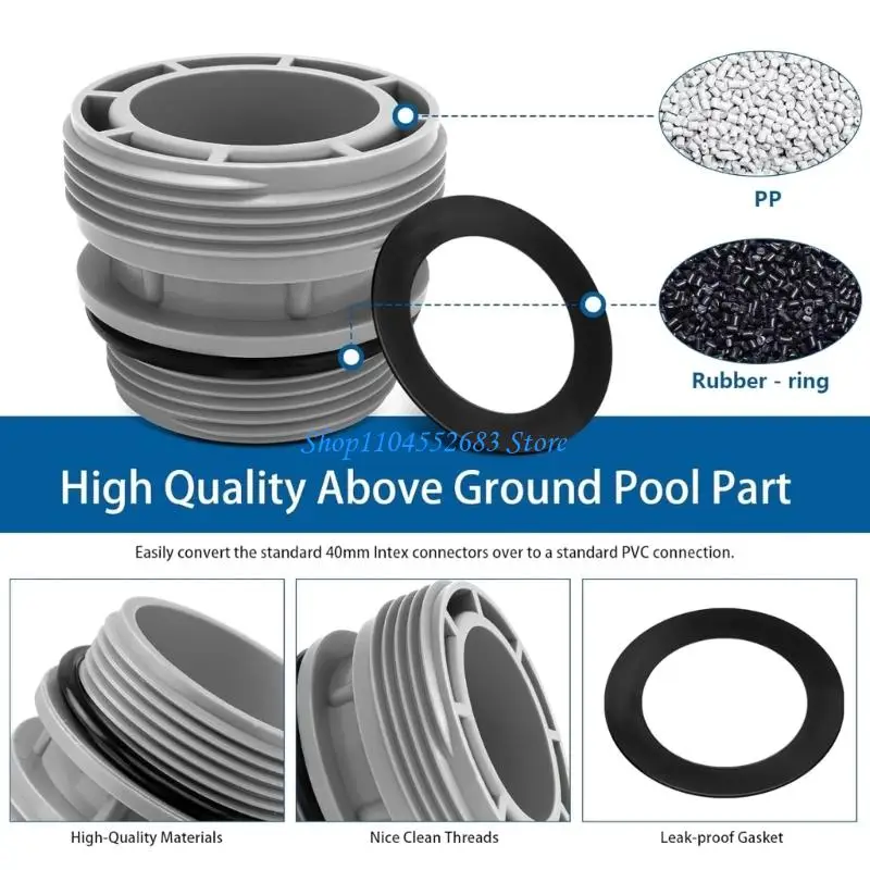 Pool Hose Fitting Above Ground Pool Hose Converter for Easy Connection Between Intexs and Standard Pumps 