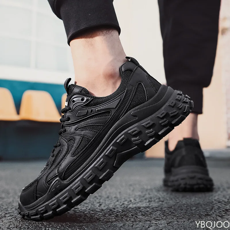 Large size spring and autumn fashion new styles trendy and versatile men's shoes anti slip and wear-resistant sports men's shoes
