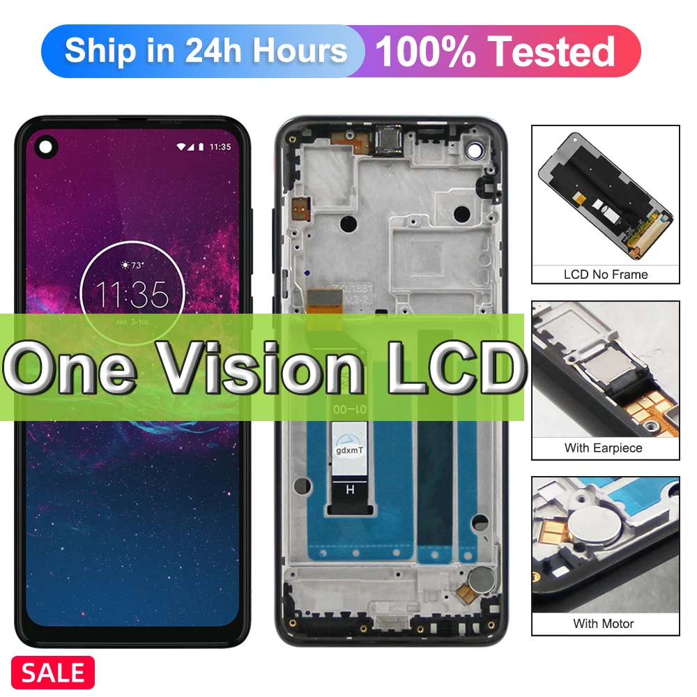 

LCD For Motorola One Vision LCD XT1970 Lcd Display Touch Screen Digitizer Assembly Replacement For moto One Vision Display