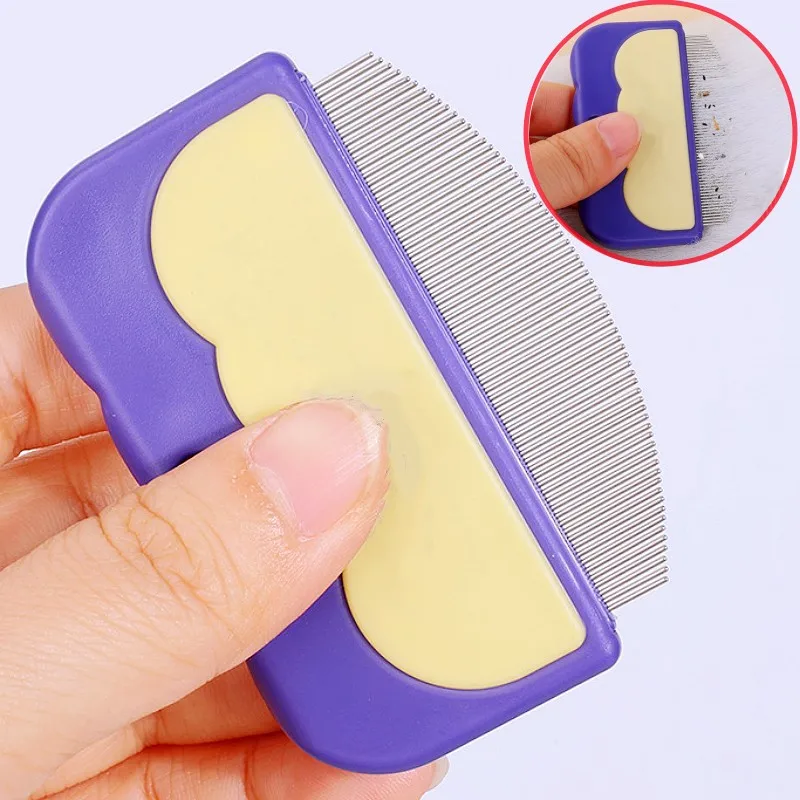 

Dog Comb Dense Teeth Dogs Brush Pet Hair Removal Dog Grooming Brush Massage Cat Brushes Face Mouth Hair Dogs Combs Pet Supplies