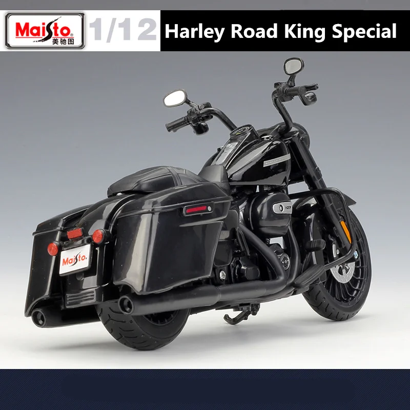 Maisto 1:12 Harley Road King lega speciale sport moto modello simulazione metallo Street Racing moto modello giocattolo per bambini regalo