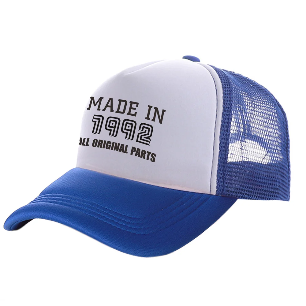 Made In 1992  All Original Parts Trucker Cap Men Birthday Gift Baseball Caps Unisex Hats MZ-487 image 2