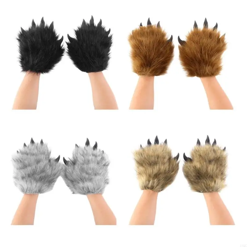

Новинка 2025 года, легко носить перчатки с меховыми лапами, зимние перчатки для косплея на Хэллоуин, Рождество, для быстрой и