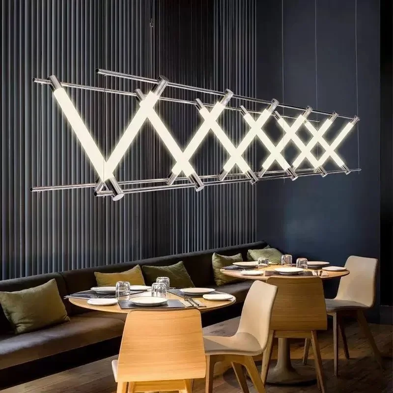 

Modern LED Ceiling Chandelier Silver Gold for Dining Living Room Center Table Kitchen Pendant Lamp Decorative Lighting Fixture