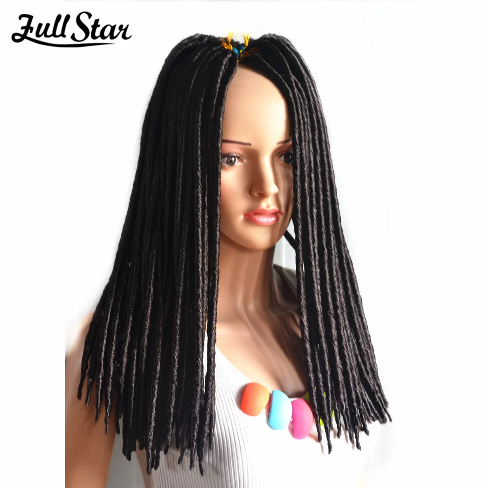 

Прямая синтетическая коса Full Star, наращивание волос, искусственный замок, вязанные крючком косы, 24 пряди, черный, фиолетовый, коричневый, светлый цвет для женщин