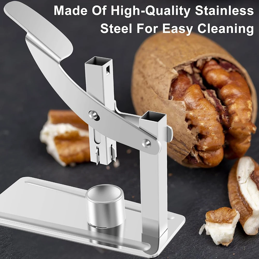 Heavy-Duty Chestnut Cracker Portable Nut Opener Stainless Steel Press Nut Cracker Walnut Pliers Chestnut Clip Kitchen Tools