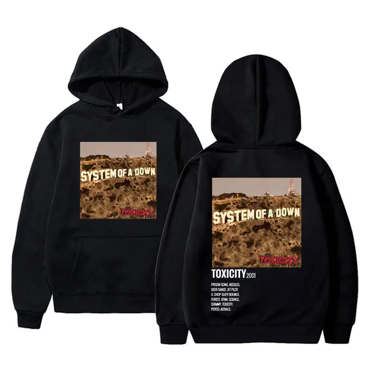 

Alternative Metal Rock Band System of A Down Toxicity Music Album Cover Graphic Hoodie Men's Casual Vintage Oversized Hoodies