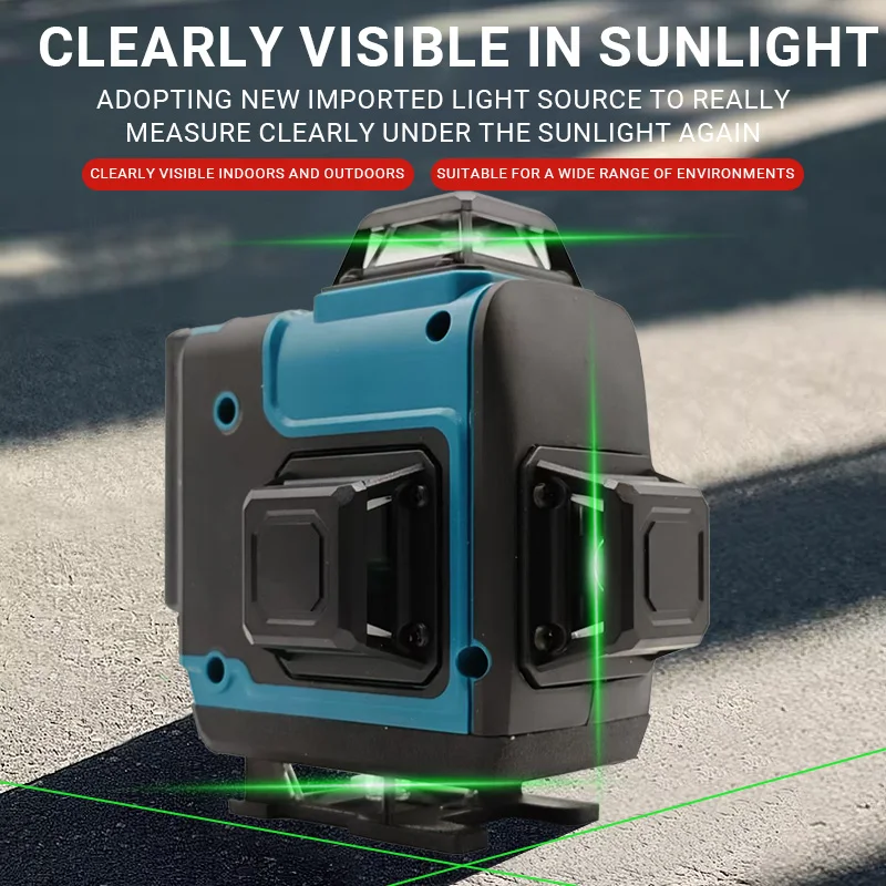 Per Makita 16 Linee Livello Laser Linea Verde Ad Alta Precisione Autolivellante Portatile 360 Raggio Verde Livello Laser Orizzontale Verticale