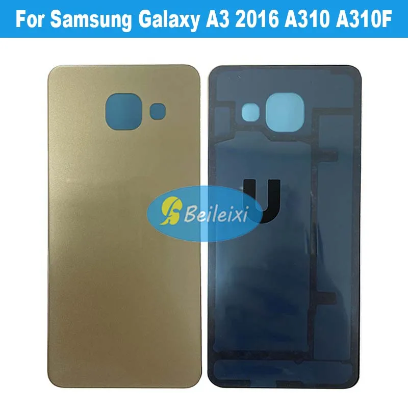 For Samsung A3 A7 2016 A310 A310F A710 A710F Glass Panel Battery Back Cover Rear Door Housing Case Protective Back Cover