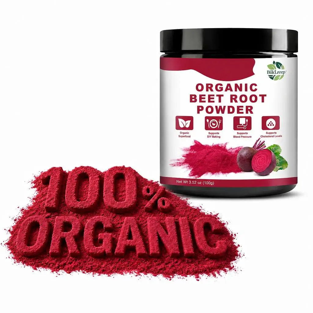 Organic Pure Beet Root Powder, Rich in Nitrates Antioxidant Support Body Vascular Health Support For Body Wellness Maintenance