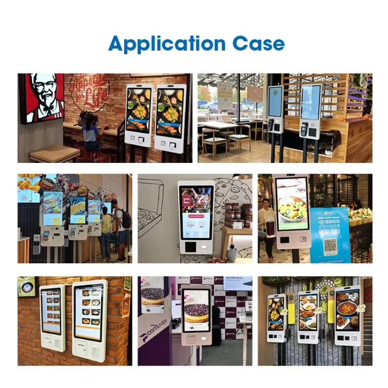 Wall Mounted 10.1 15.6 21.5 Inches All In One Pc Multi-touch Screen Lcd Kiosk Restaurant Self Service Payment Ordering Kiosk