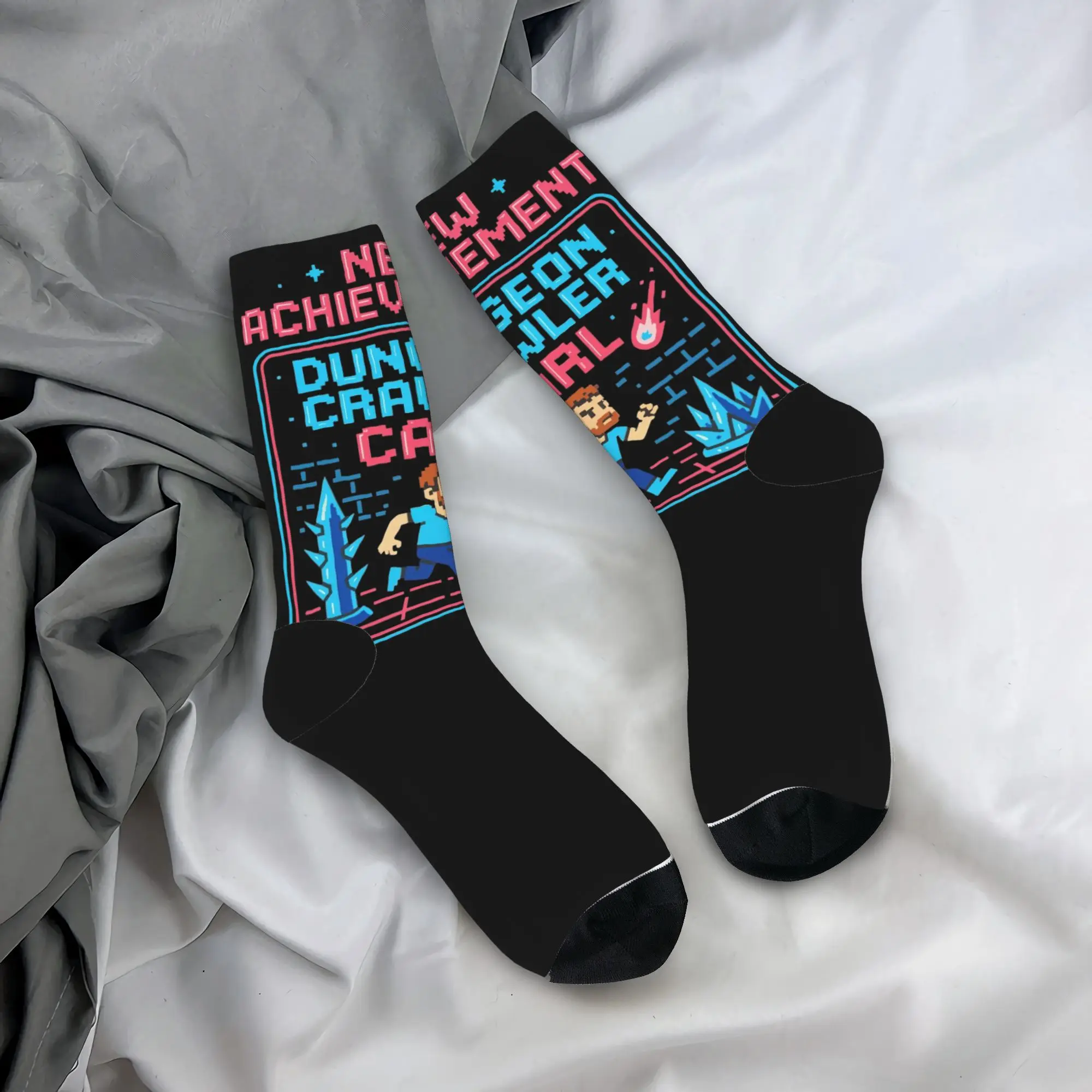 

New Achievement Dungeon Crawler Carl Book Lover Socks Men's Women's Funny Socks Crazy Spring Autumn Winter Socks Gift