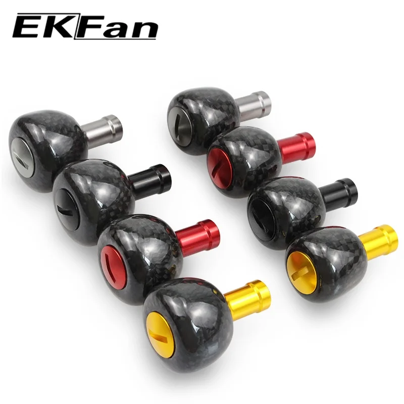 EKfan carrete de pesca con mango carbono y balancín 30/26 mm