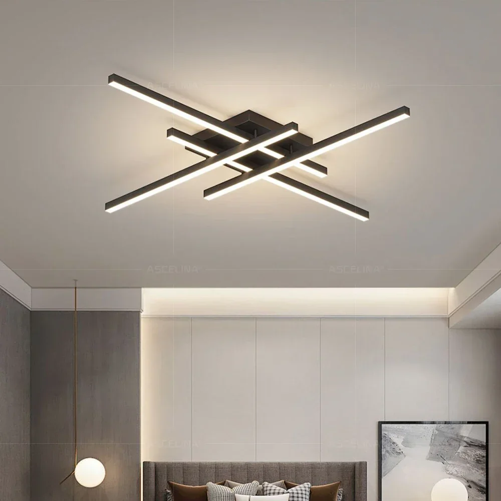 Imagem -04 - Moderno Led Luz de Teto Atmosfera Minimalista Longo 30 40 50cm Lâmpada para o Quarto Sala Estar Restaurante Villa Iluminação Interior