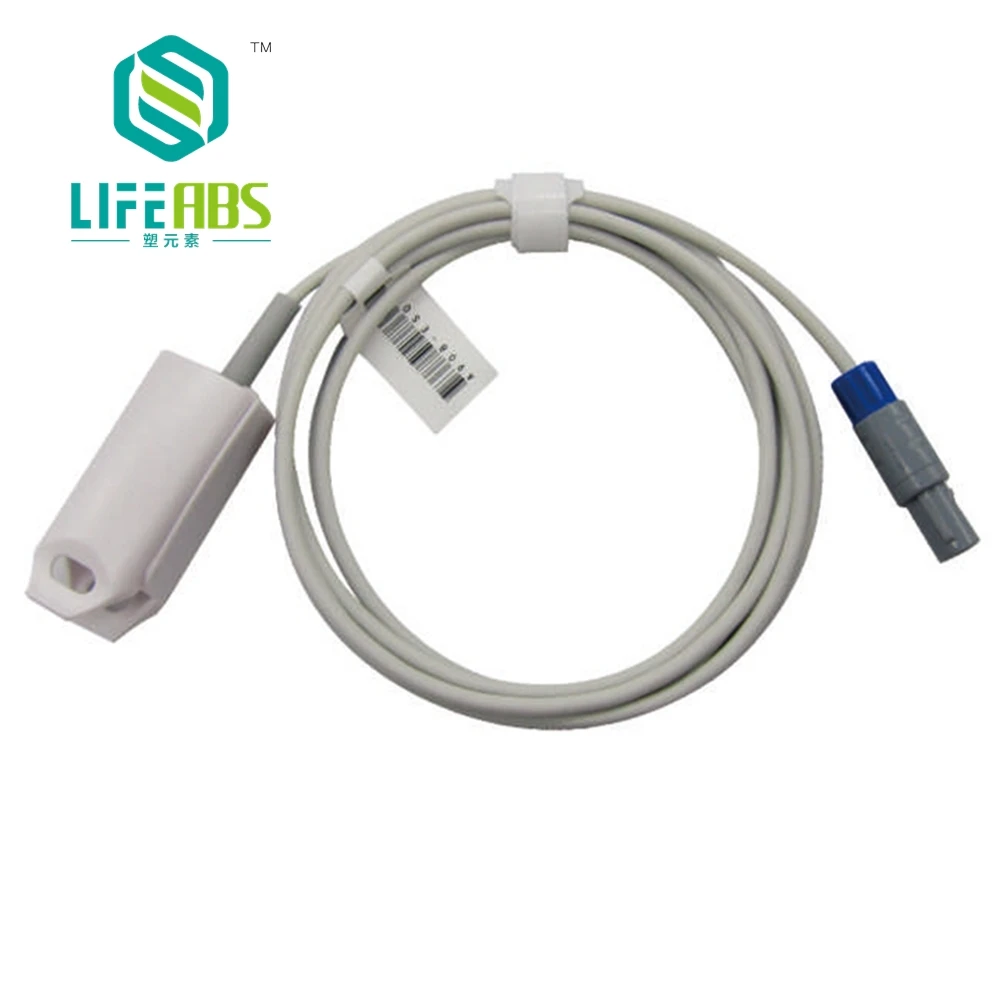 

Adult Finger Clip Ear Clip Silicone Long Cable Reusable Separated Spo2 Sensor for B*CI LEMO 7pin Patient Monitor